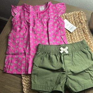 New Two Piece Toddler Girl Carter Set